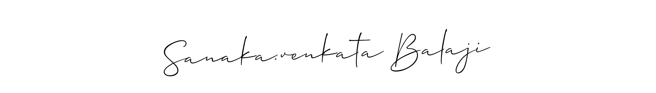 Create a beautiful signature design for name Sanaka.venkata Balaji. With this signature (Allison_Script) fonts, you can make a handwritten signature for free. Sanaka.venkata Balaji signature style 2 images and pictures png