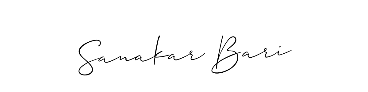 Make a beautiful signature design for name Sanakar Bari. With this signature (Allison_Script) style, you can create a handwritten signature for free. Sanakar Bari signature style 2 images and pictures png