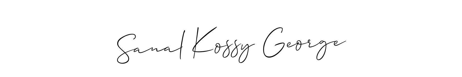 Allison_Script is a professional signature style that is perfect for those who want to add a touch of class to their signature. It is also a great choice for those who want to make their signature more unique. Get Sanal Kossy George name to fancy signature for free. Sanal Kossy George signature style 2 images and pictures png