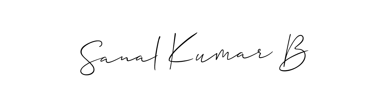 Once you've used our free online signature maker to create your best signature Allison_Script style, it's time to enjoy all of the benefits that Sanal Kumar B name signing documents. Sanal Kumar B signature style 2 images and pictures png