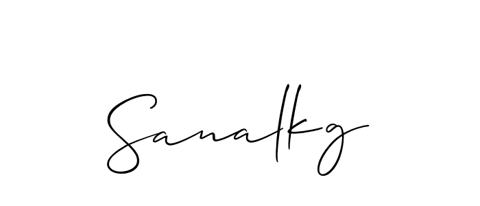 How to make Sanalkg name signature. Use Allison_Script style for creating short signs online. This is the latest handwritten sign. Sanalkg signature style 2 images and pictures png