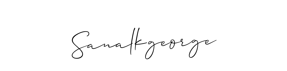 Design your own signature with our free online signature maker. With this signature software, you can create a handwritten (Allison_Script) signature for name Sanalkgeorge. Sanalkgeorge signature style 2 images and pictures png