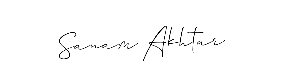 if you are searching for the best signature style for your name Sanam Akhtar. so please give up your signature search. here we have designed multiple signature styles  using Allison_Script. Sanam Akhtar signature style 2 images and pictures png
