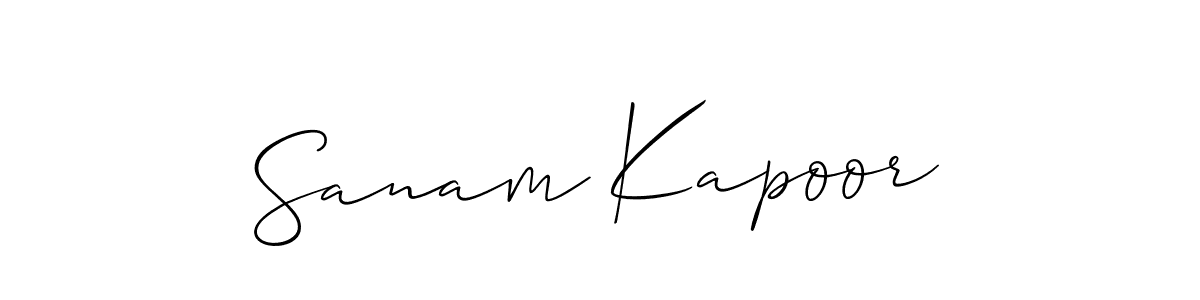 Sanam Kapoor stylish signature style. Best Handwritten Sign (Allison_Script) for my name. Handwritten Signature Collection Ideas for my name Sanam Kapoor. Sanam Kapoor signature style 2 images and pictures png