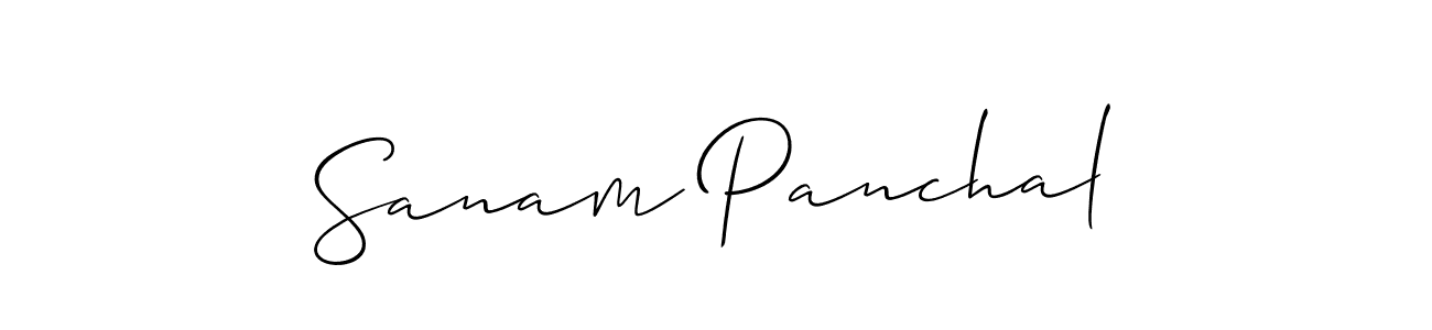 Use a signature maker to create a handwritten signature online. With this signature software, you can design (Allison_Script) your own signature for name Sanam Panchal. Sanam Panchal signature style 2 images and pictures png