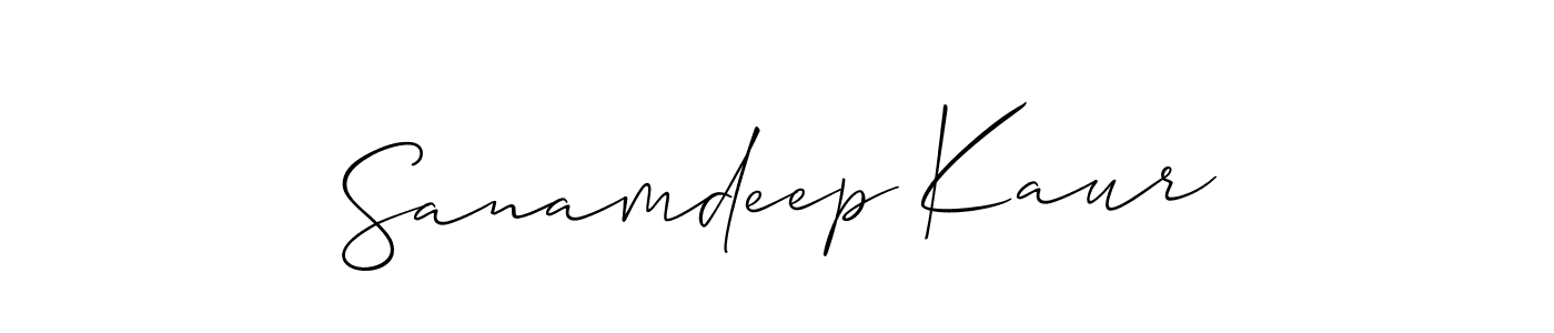 Also You can easily find your signature by using the search form. We will create Sanamdeep Kaur name handwritten signature images for you free of cost using Allison_Script sign style. Sanamdeep Kaur signature style 2 images and pictures png