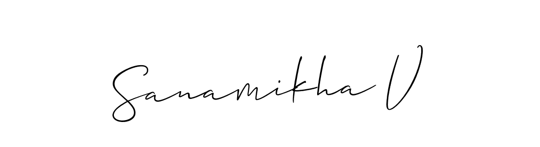 Check out images of Autograph of Sanamikha V name. Actor Sanamikha V Signature Style. Allison_Script is a professional sign style online. Sanamikha V signature style 2 images and pictures png