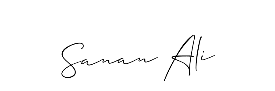 It looks lik you need a new signature style for name Sanan Ali. Design unique handwritten (Allison_Script) signature with our free signature maker in just a few clicks. Sanan Ali signature style 2 images and pictures png