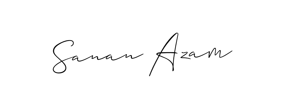 Best and Professional Signature Style for Sanan Azam. Allison_Script Best Signature Style Collection. Sanan Azam signature style 2 images and pictures png