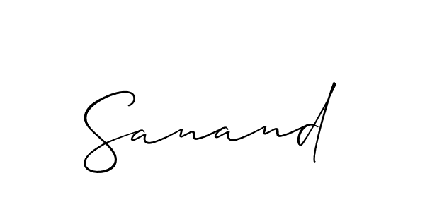 The best way (Allison_Script) to make a short signature is to pick only two or three words in your name. The name Sanand include a total of six letters. For converting this name. Sanand signature style 2 images and pictures png