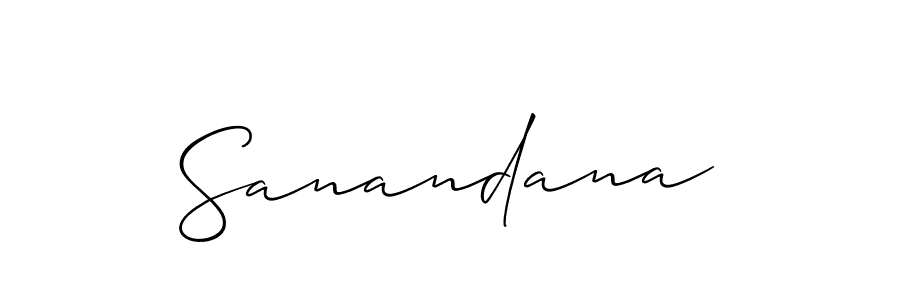 You should practise on your own different ways (Allison_Script) to write your name (Sanandana) in signature. don't let someone else do it for you. Sanandana signature style 2 images and pictures png