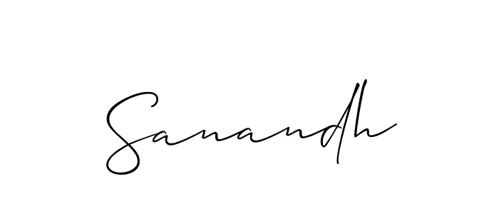 Make a short Sanandh signature style. Manage your documents anywhere anytime using Allison_Script. Create and add eSignatures, submit forms, share and send files easily. Sanandh signature style 2 images and pictures png