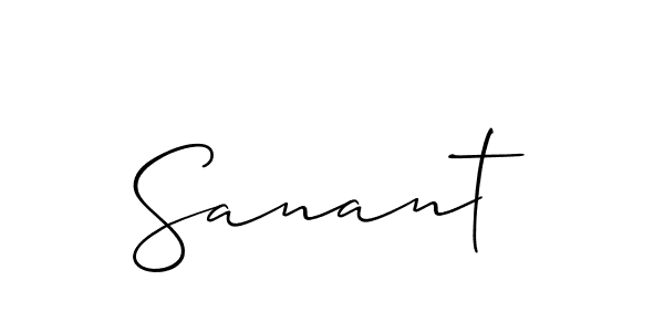 The best way (Allison_Script) to make a short signature is to pick only two or three words in your name. The name Sanant include a total of six letters. For converting this name. Sanant signature style 2 images and pictures png