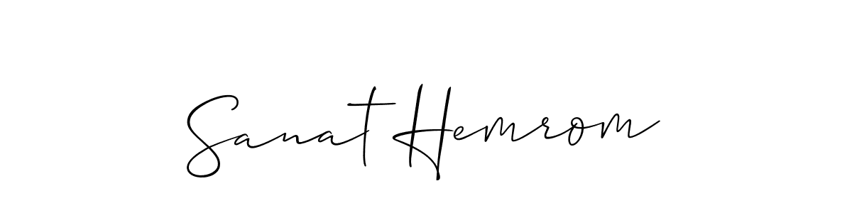 Also You can easily find your signature by using the search form. We will create Sanat Hemrom name handwritten signature images for you free of cost using Allison_Script sign style. Sanat Hemrom signature style 2 images and pictures png