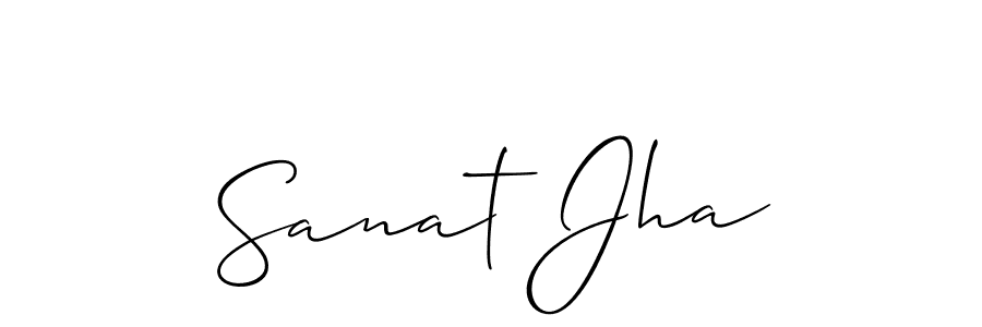 Sanat Jha stylish signature style. Best Handwritten Sign (Allison_Script) for my name. Handwritten Signature Collection Ideas for my name Sanat Jha. Sanat Jha signature style 2 images and pictures png
