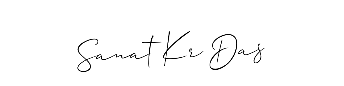 How to make Sanat Kr Das name signature. Use Allison_Script style for creating short signs online. This is the latest handwritten sign. Sanat Kr Das signature style 2 images and pictures png
