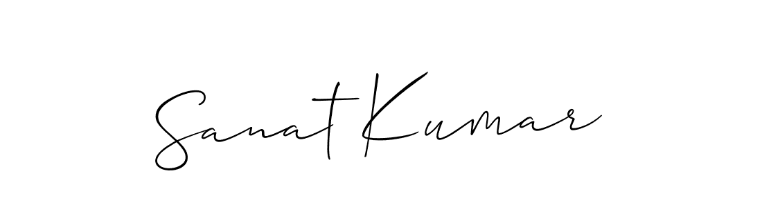 Make a beautiful signature design for name Sanat Kumar. With this signature (Allison_Script) style, you can create a handwritten signature for free. Sanat Kumar signature style 2 images and pictures png