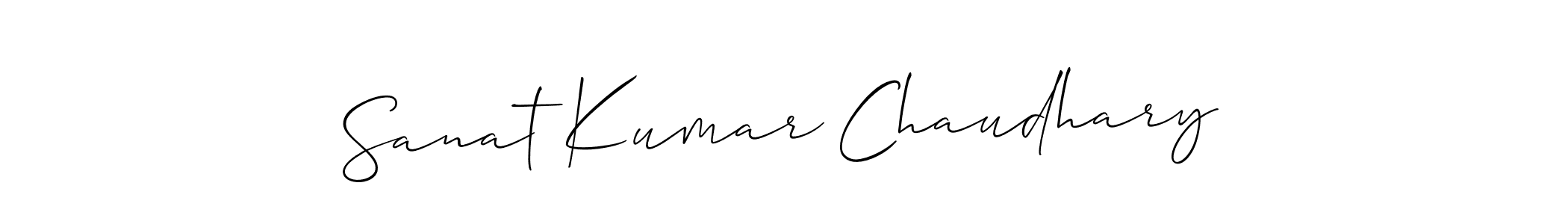 Make a beautiful signature design for name Sanat Kumar Chaudhary. With this signature (Allison_Script) style, you can create a handwritten signature for free. Sanat Kumar Chaudhary signature style 2 images and pictures png