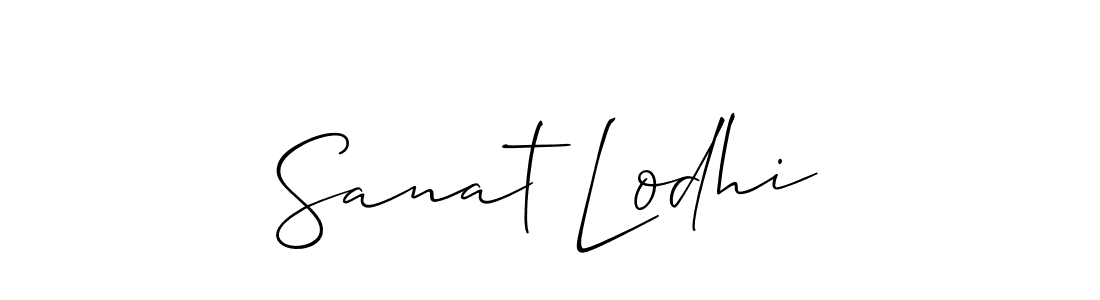 You should practise on your own different ways (Allison_Script) to write your name (Sanat Lodhi) in signature. don't let someone else do it for you. Sanat Lodhi signature style 2 images and pictures png