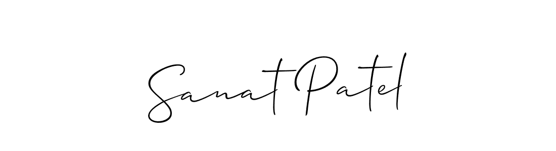 Sanat Patel stylish signature style. Best Handwritten Sign (Allison_Script) for my name. Handwritten Signature Collection Ideas for my name Sanat Patel. Sanat Patel signature style 2 images and pictures png