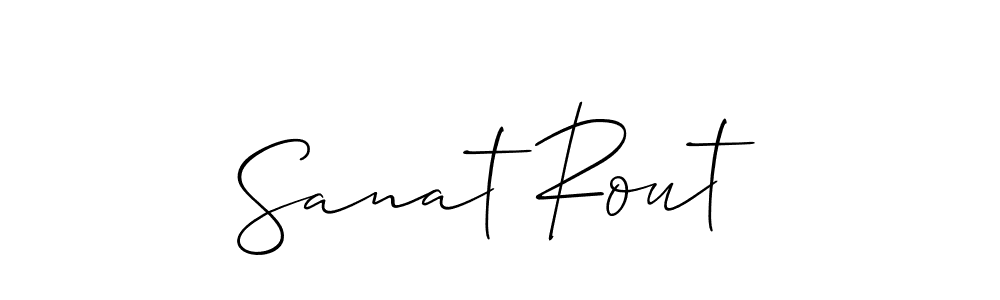 How to make Sanat Rout signature? Allison_Script is a professional autograph style. Create handwritten signature for Sanat Rout name. Sanat Rout signature style 2 images and pictures png