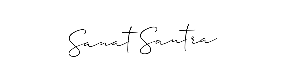 Create a beautiful signature design for name Sanat Santra. With this signature (Allison_Script) fonts, you can make a handwritten signature for free. Sanat Santra signature style 2 images and pictures png