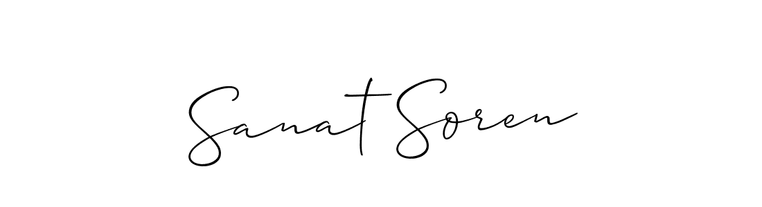 This is the best signature style for the Sanat Soren name. Also you like these signature font (Allison_Script). Mix name signature. Sanat Soren signature style 2 images and pictures png