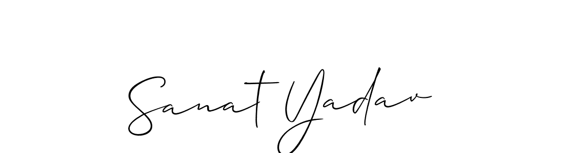 How to make Sanat Yadav signature? Allison_Script is a professional autograph style. Create handwritten signature for Sanat Yadav name. Sanat Yadav signature style 2 images and pictures png