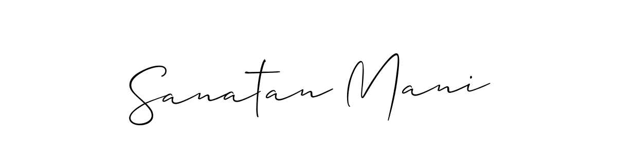It looks lik you need a new signature style for name Sanatan Mani. Design unique handwritten (Allison_Script) signature with our free signature maker in just a few clicks. Sanatan Mani signature style 2 images and pictures png