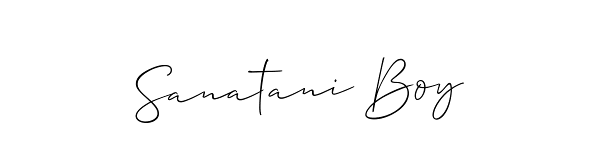 How to make Sanatani Boy name signature. Use Allison_Script style for creating short signs online. This is the latest handwritten sign. Sanatani Boy signature style 2 images and pictures png