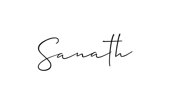 How to Draw Sanath signature style? Allison_Script is a latest design signature styles for name Sanath. Sanath signature style 2 images and pictures png