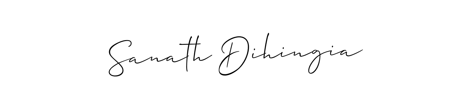 This is the best signature style for the Sanath Dihingia name. Also you like these signature font (Allison_Script). Mix name signature. Sanath Dihingia signature style 2 images and pictures png