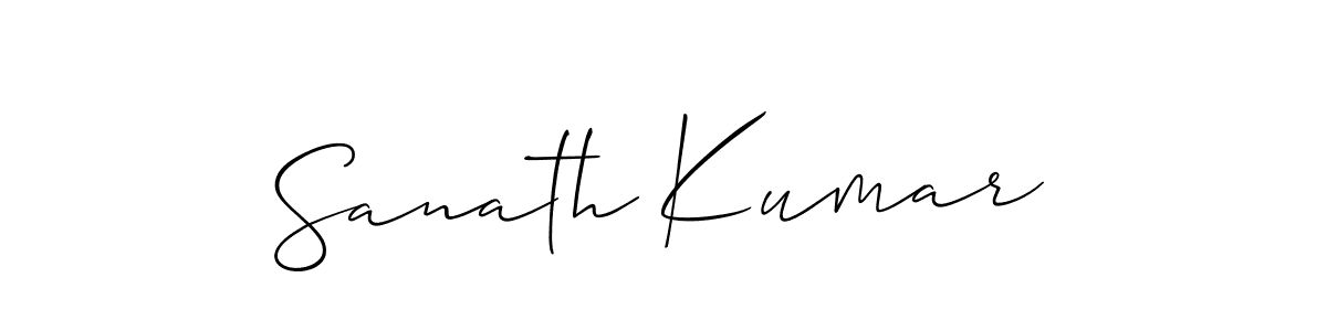 How to make Sanath Kumar name signature. Use Allison_Script style for creating short signs online. This is the latest handwritten sign. Sanath Kumar signature style 2 images and pictures png