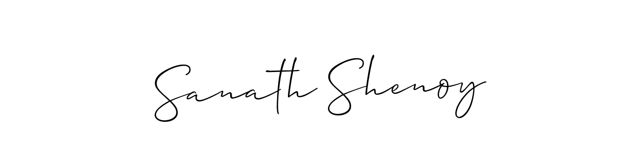 Also we have Sanath Shenoy name is the best signature style. Create professional handwritten signature collection using Allison_Script autograph style. Sanath Shenoy signature style 2 images and pictures png