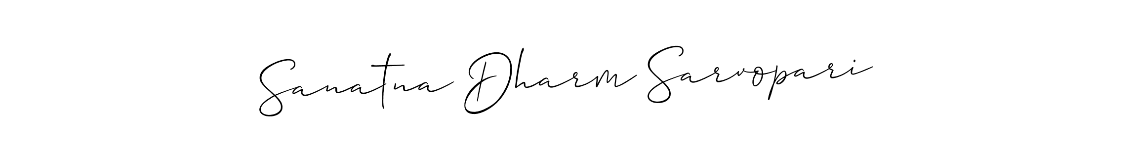 Use a signature maker to create a handwritten signature online. With this signature software, you can design (Allison_Script) your own signature for name Sanatna Dharm Sarvopari. Sanatna Dharm Sarvopari signature style 2 images and pictures png