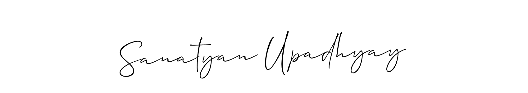 How to make Sanatyan Upadhyay signature? Allison_Script is a professional autograph style. Create handwritten signature for Sanatyan Upadhyay name. Sanatyan Upadhyay signature style 2 images and pictures png