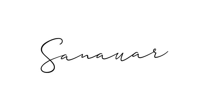Create a beautiful signature design for name Sanauar. With this signature (Allison_Script) fonts, you can make a handwritten signature for free. Sanauar signature style 2 images and pictures png