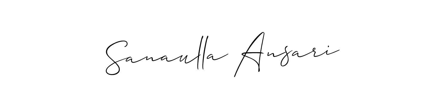 How to make Sanaulla Ansari name signature. Use Allison_Script style for creating short signs online. This is the latest handwritten sign. Sanaulla Ansari signature style 2 images and pictures png