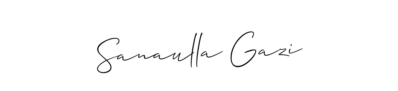 How to Draw Sanaulla Gazi signature style? Allison_Script is a latest design signature styles for name Sanaulla Gazi. Sanaulla Gazi signature style 2 images and pictures png