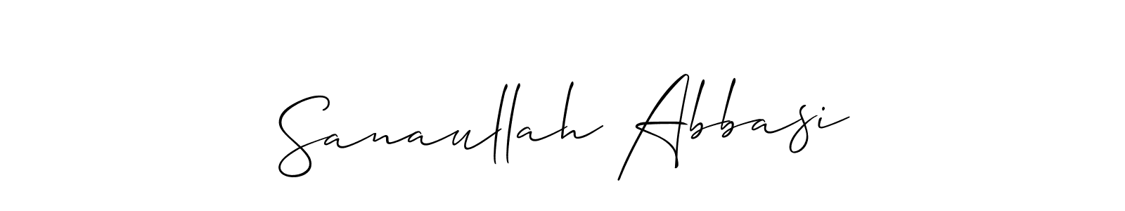 Create a beautiful signature design for name Sanaullah Abbasi. With this signature (Allison_Script) fonts, you can make a handwritten signature for free. Sanaullah Abbasi signature style 2 images and pictures png
