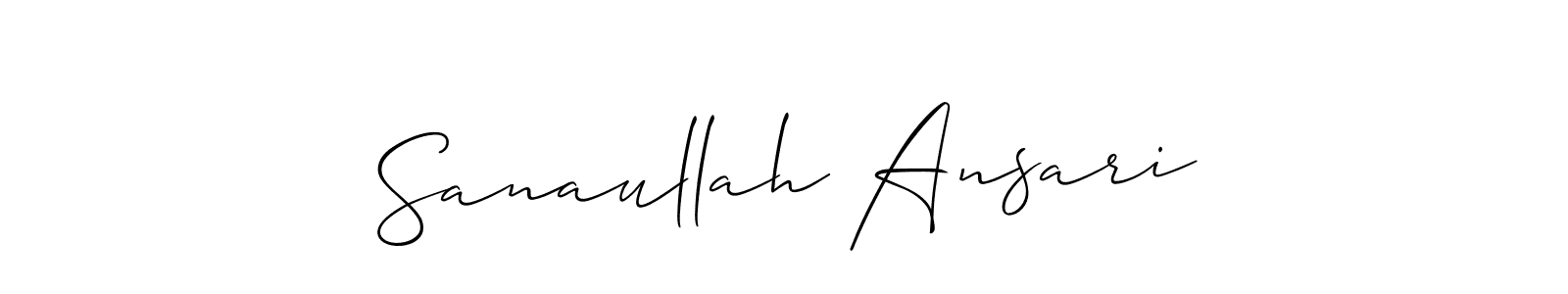 Use a signature maker to create a handwritten signature online. With this signature software, you can design (Allison_Script) your own signature for name Sanaullah Ansari. Sanaullah Ansari signature style 2 images and pictures png