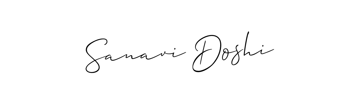 Also we have Sanavi Doshi name is the best signature style. Create professional handwritten signature collection using Allison_Script autograph style. Sanavi Doshi signature style 2 images and pictures png