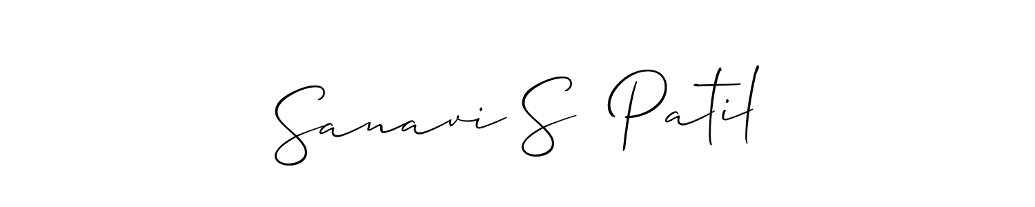 It looks lik you need a new signature style for name Sanavi S  Patil. Design unique handwritten (Allison_Script) signature with our free signature maker in just a few clicks. Sanavi S  Patil signature style 2 images and pictures png