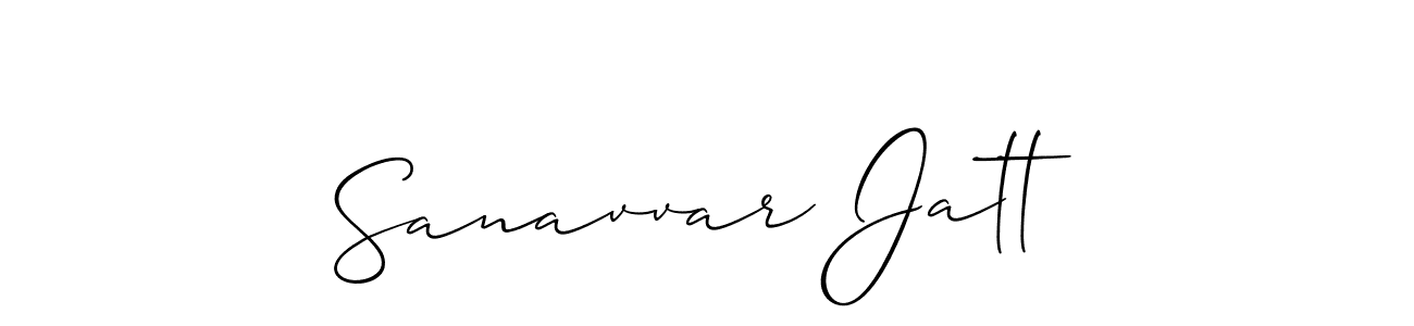Also we have Sanavvar Jatt name is the best signature style. Create professional handwritten signature collection using Allison_Script autograph style. Sanavvar Jatt signature style 2 images and pictures png