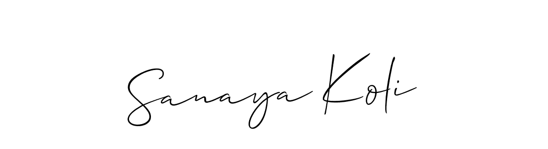 Best and Professional Signature Style for Sanaya Koli. Allison_Script Best Signature Style Collection. Sanaya Koli signature style 2 images and pictures png