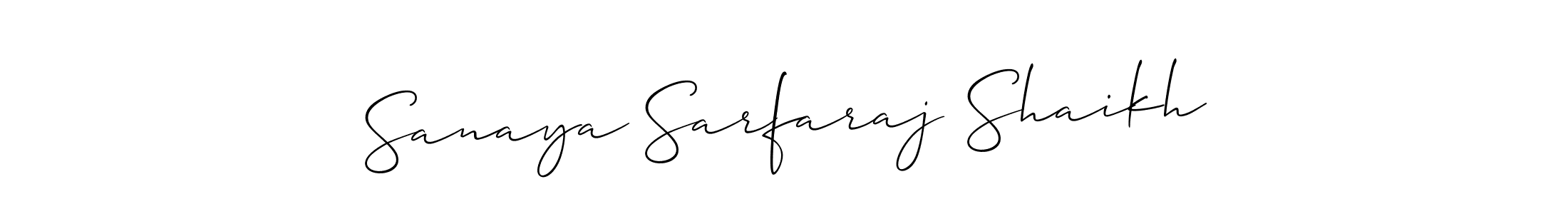 See photos of Sanaya Sarfaraj Shaikh official signature by Spectra . Check more albums & portfolios. Read reviews & check more about Allison_Script font. Sanaya Sarfaraj Shaikh signature style 2 images and pictures png