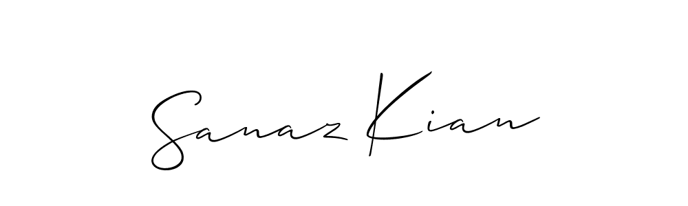 Also we have Sanaz Kian name is the best signature style. Create professional handwritten signature collection using Allison_Script autograph style. Sanaz Kian signature style 2 images and pictures png