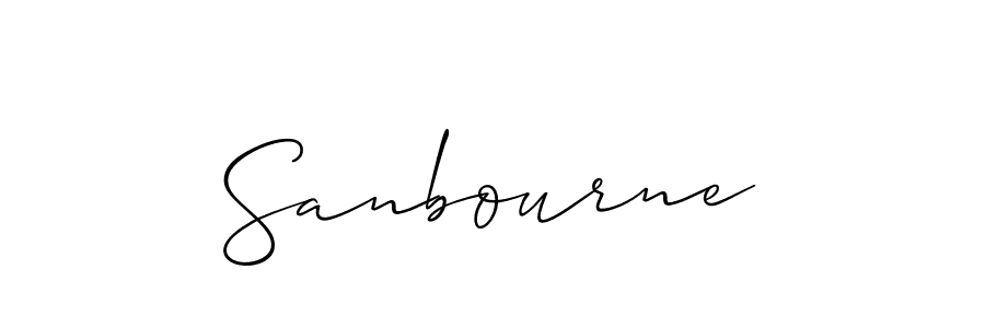 How to make Sanbourne signature? Allison_Script is a professional autograph style. Create handwritten signature for Sanbourne name. Sanbourne signature style 2 images and pictures png