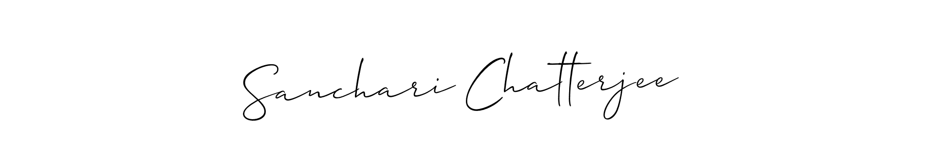 Also You can easily find your signature by using the search form. We will create Sanchari Chatterjee name handwritten signature images for you free of cost using Allison_Script sign style. Sanchari Chatterjee signature style 2 images and pictures png