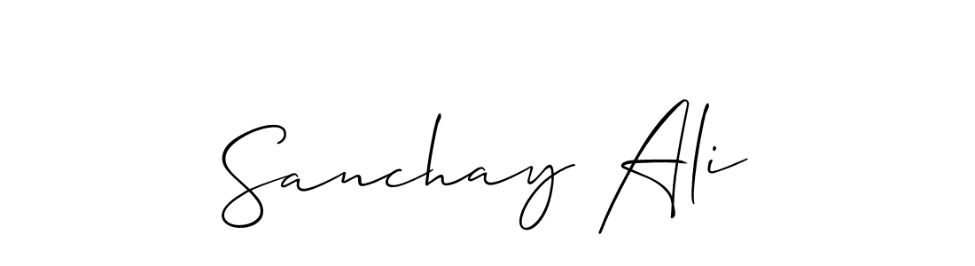 Allison_Script is a professional signature style that is perfect for those who want to add a touch of class to their signature. It is also a great choice for those who want to make their signature more unique. Get Sanchay Ali name to fancy signature for free. Sanchay Ali signature style 2 images and pictures png